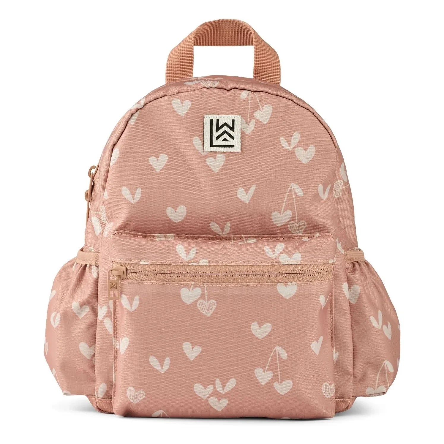 Liewood - Mochila Andreas de fibra reciclada, corazones | Rosa