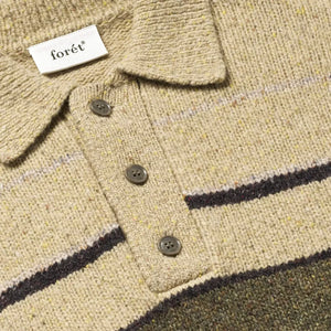 Forét - Polo de lana a rayas | Beige oscuro