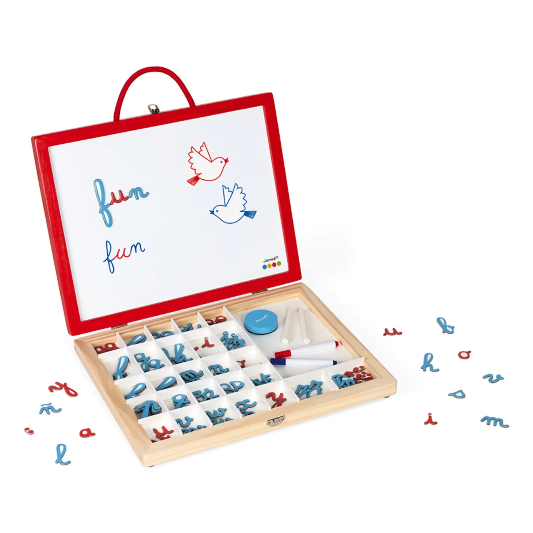 Janod - Caja de letras cursivas 4 en 1