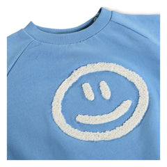 Sudadera Molo Disc Smiley de algodón orgánico | Azul