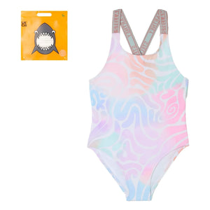 Stella McCartney Kids - Bañador con estampado de cebra | Blanco