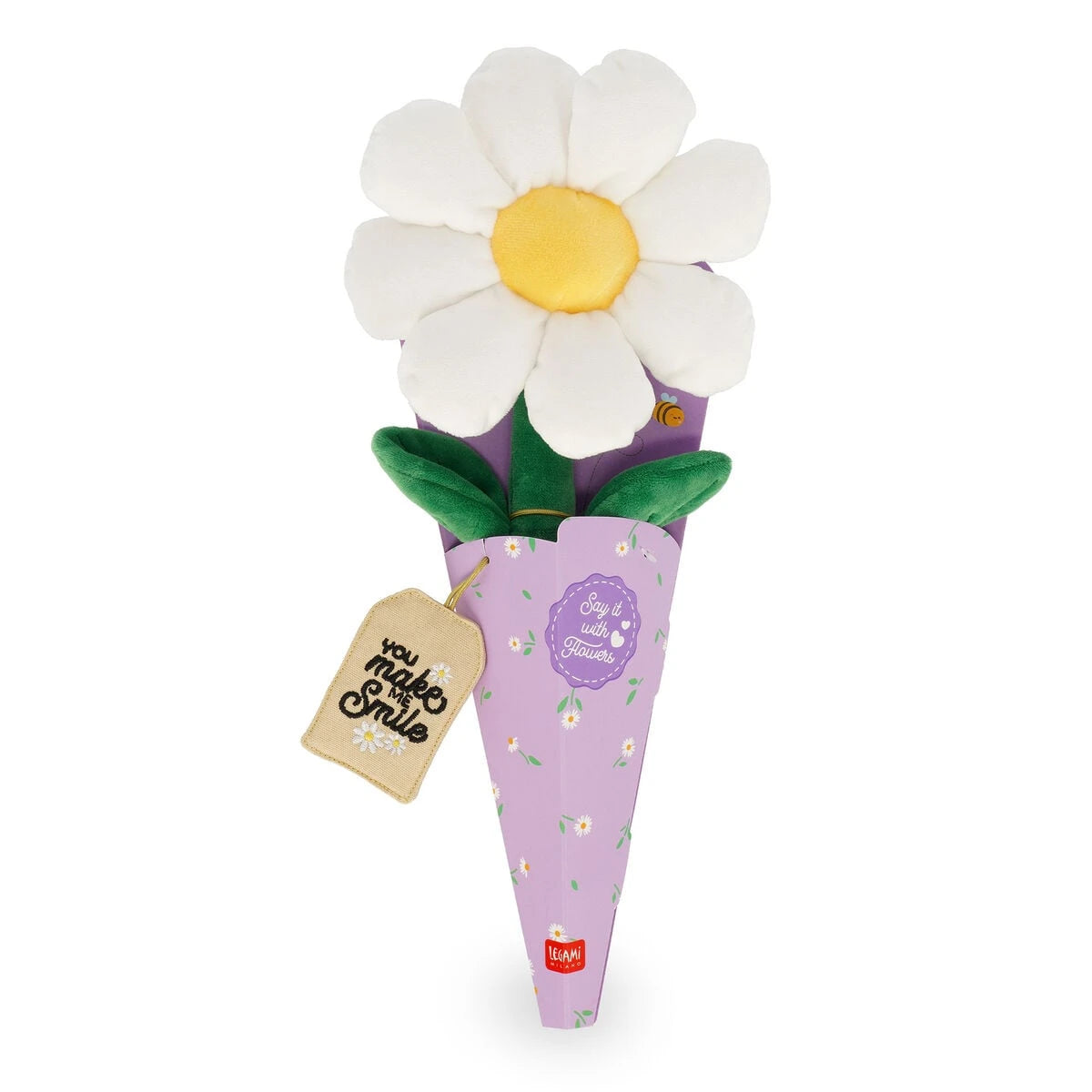 Legami - Bouquet de Juguete de Peluche Daisy - Dilo con Flores