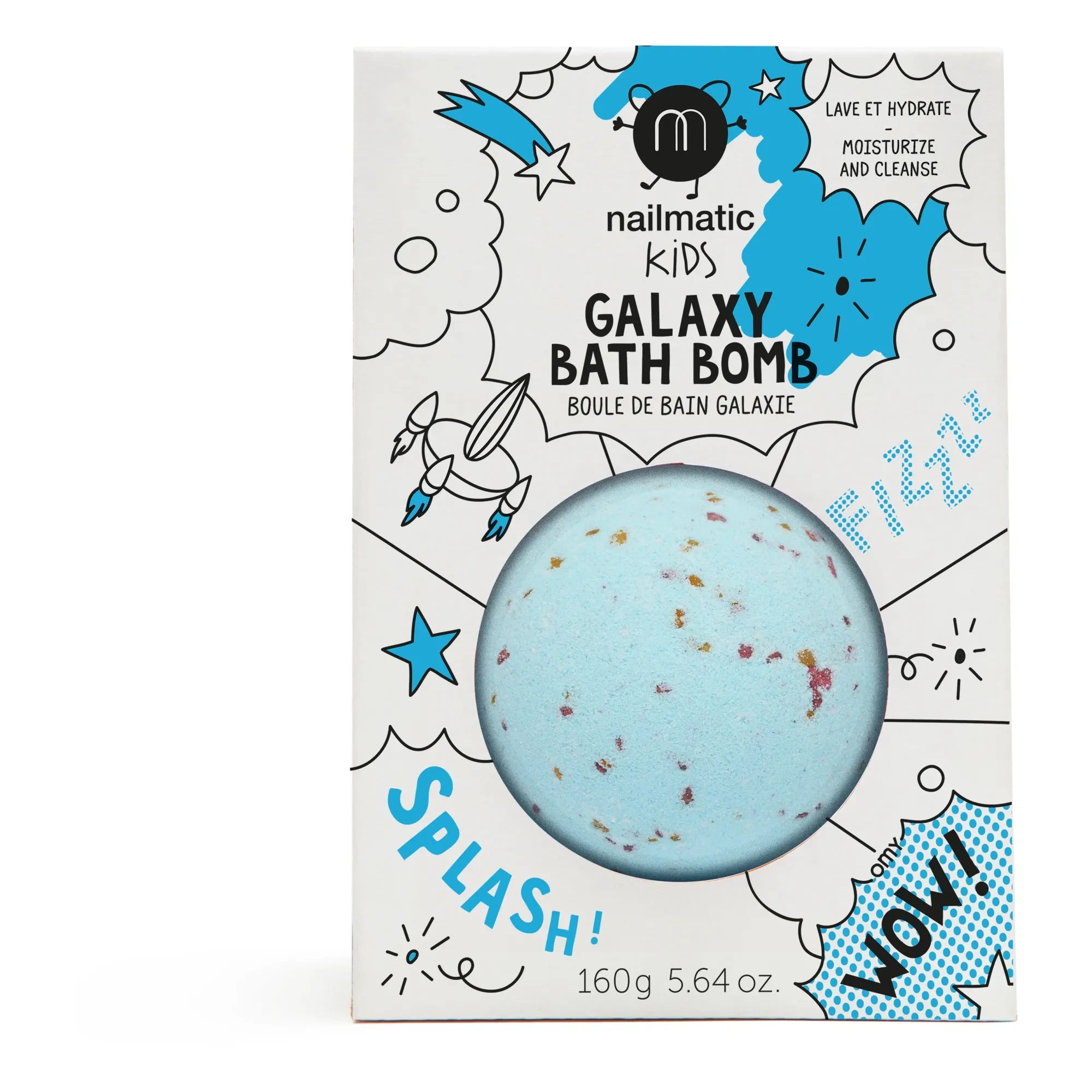 Nailmatic Kids - Bomba de baño Cometa - 160 g | Azul