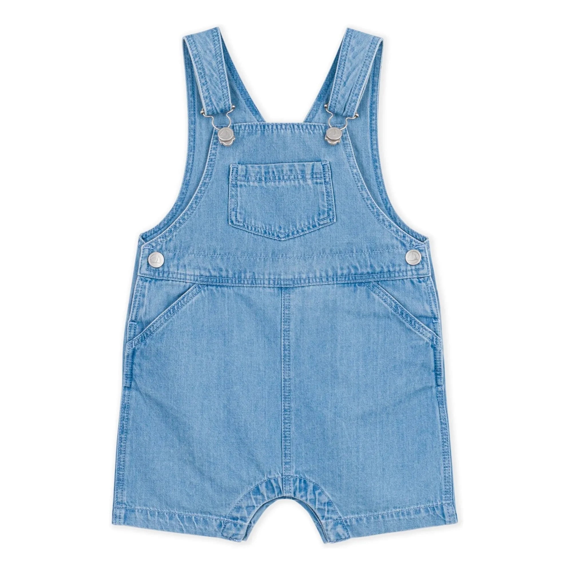 Petit Bateau - Peto de algodón orgánico vaquero | Azul claro