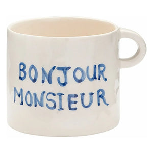 Anna + Nina - Taza Bonjour Monsieur | Azul