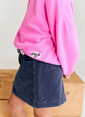AO76 - Sudadera de algodón reciclado Violetta | Rosa fluorescente