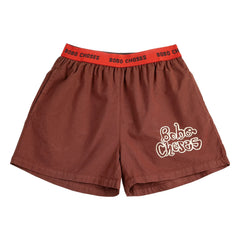 Bobo Choses - Bobo Choses Pantalón Corto Elástico de Algodón Orgánico | Marrón