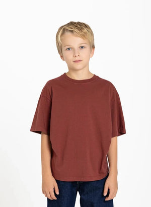 Smallable Kid - Camiseta de algodón orgánico Nils | Rojo ladrillo
