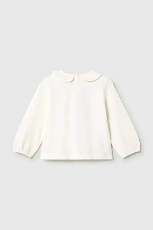 Blusa de manga larga de algodón y elastano Mayoral para niños