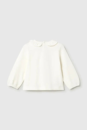 Blusa de manga larga de algodón y elastano Mayoral para niños