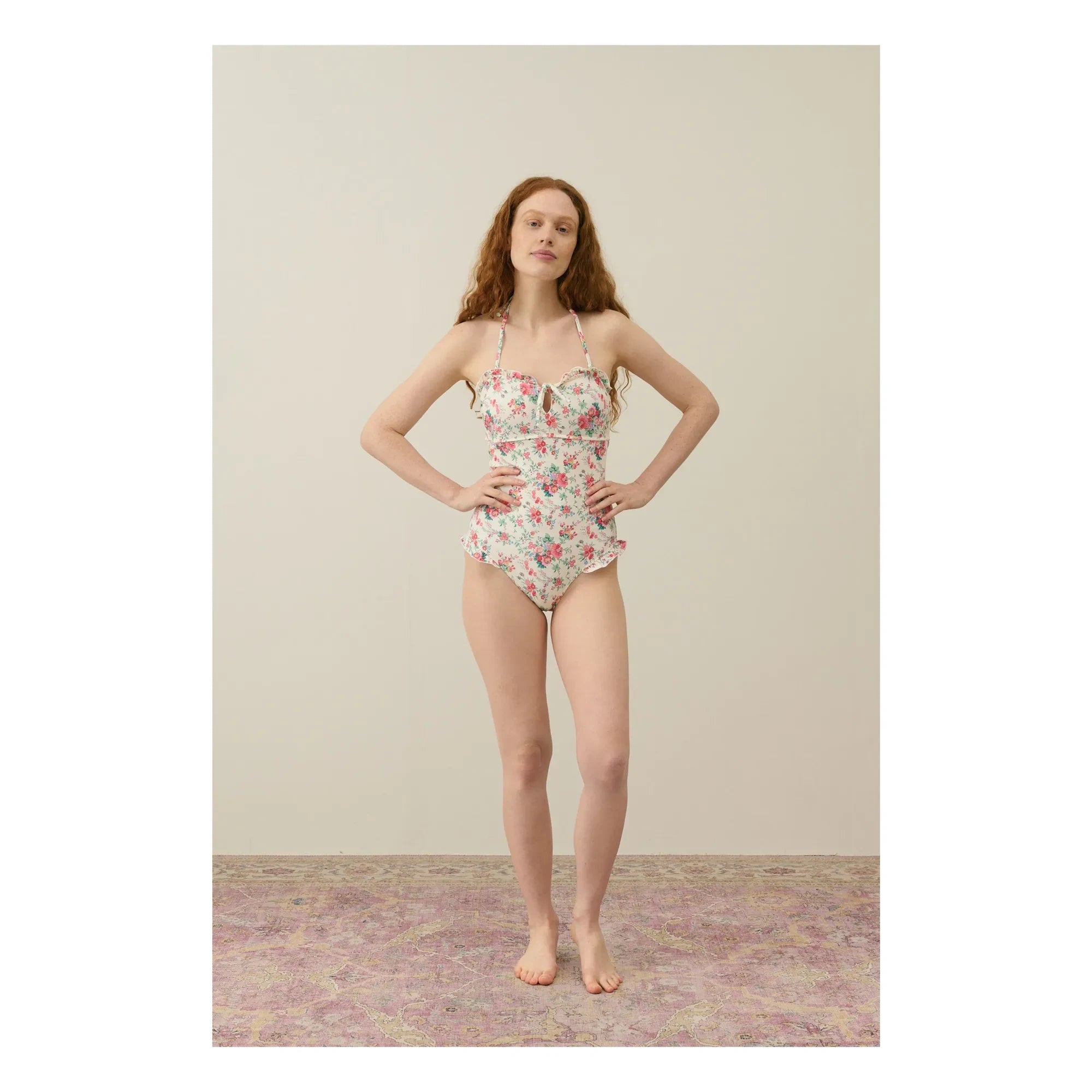 Louise Misha - Bañador de una Pieza Bayo de Fibra Reciclada - Colección Mujer | Crema