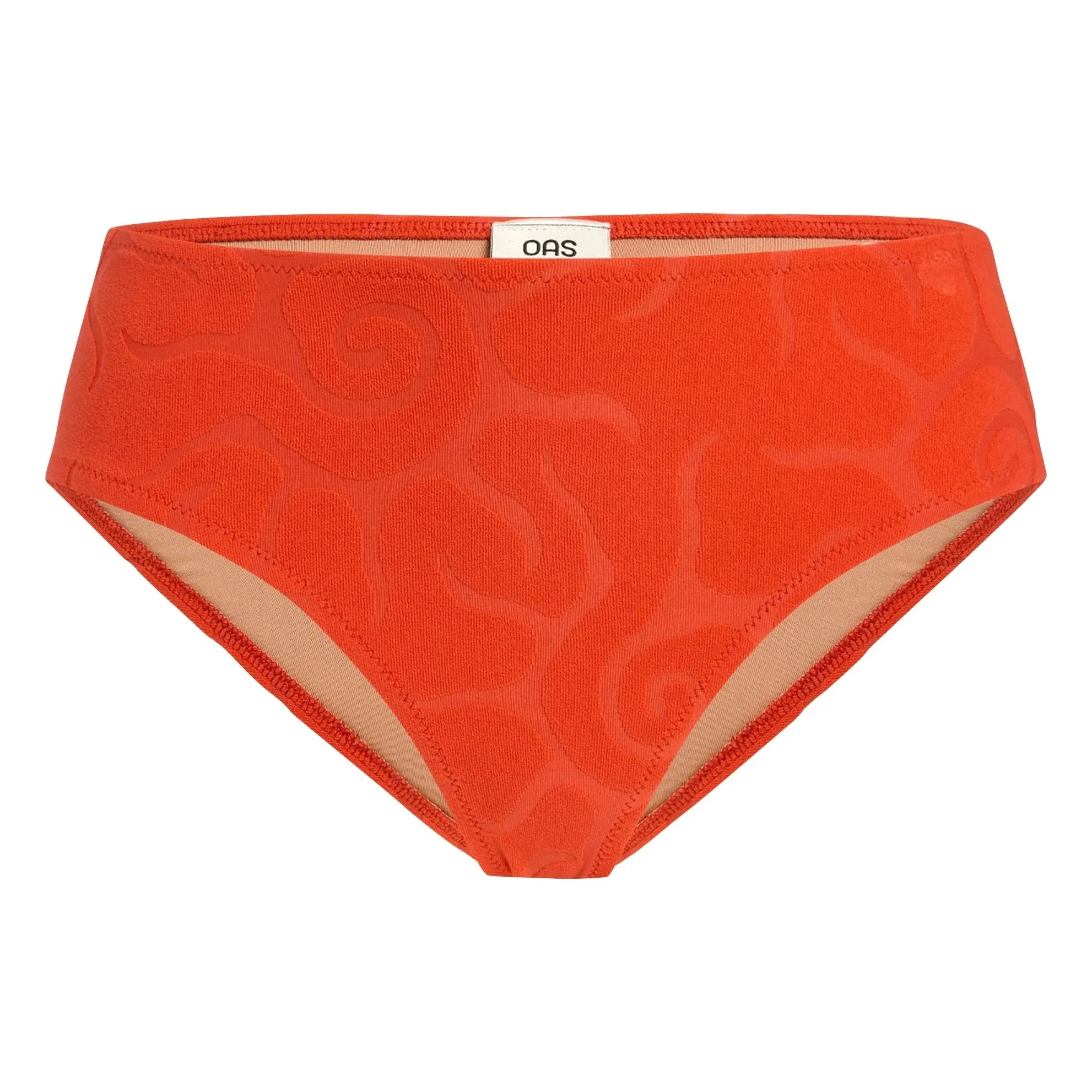 OAS - Parte de Abajo de Bikini Texturizado Sunero Riva | Rojo