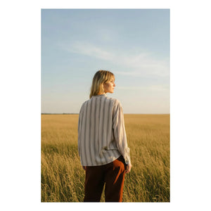 Sacrécoeur - Blusa de rayas Ella Canyon | Beige