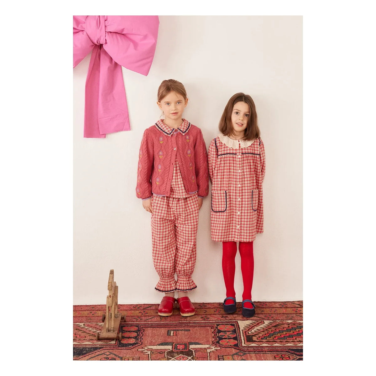 Hello Simone - Pantalones a Cuadros Adorables | Rojo