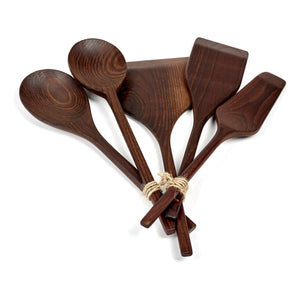 Serax - Utensilios de Cocina de Madera Maciza - Juego de 5 piezas