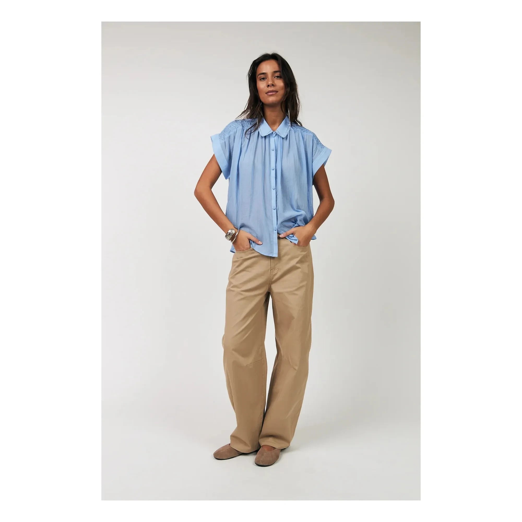 Lollys Laundry - Blusa Badal de Algodón | Azul