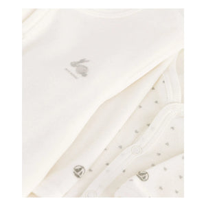 Petit Bateau - Conjunto de Pijama de Velour Dors Bien de 2 Piezas | Blanco