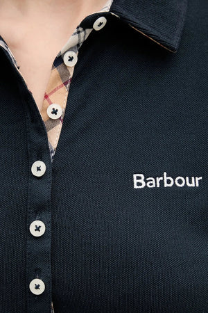 Polo de mujer de algodón elastano con detalle de cuello Barbour