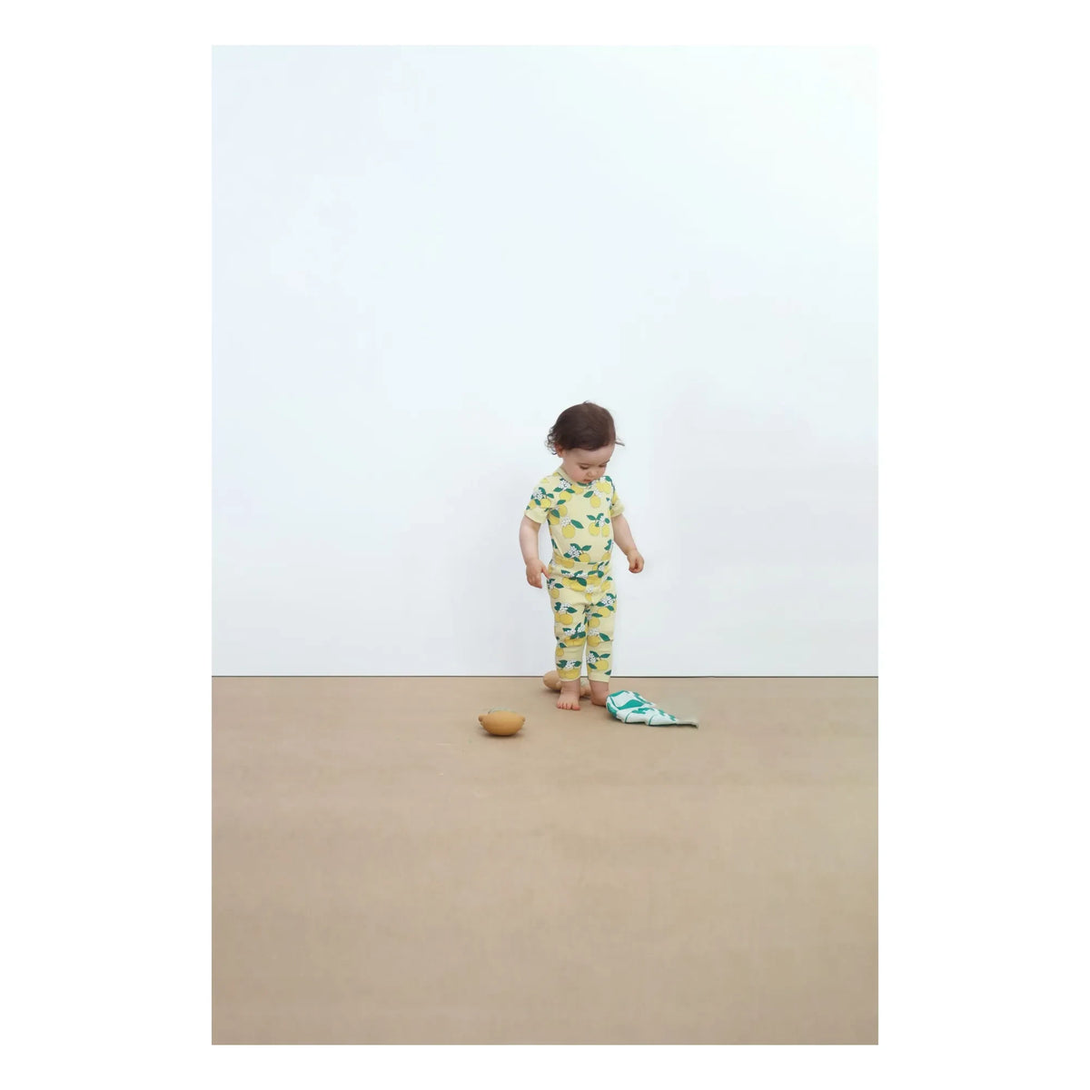 Tinycottons - Legging de canalé naranja de algodón orgánico | Amarillo claro