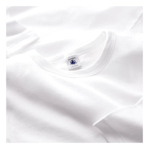 Petit Bateau - Conjunto de 2 camisetas de manga larga de algodón orgánico | Blanco