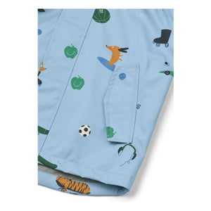 Liewood - Conjunto de Chubasquero de Fibra Reciclada Pedia Tiger | Azul