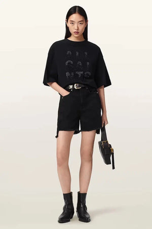 Camiseta STACKS AllSaints para mujer de algodón, corte holgado