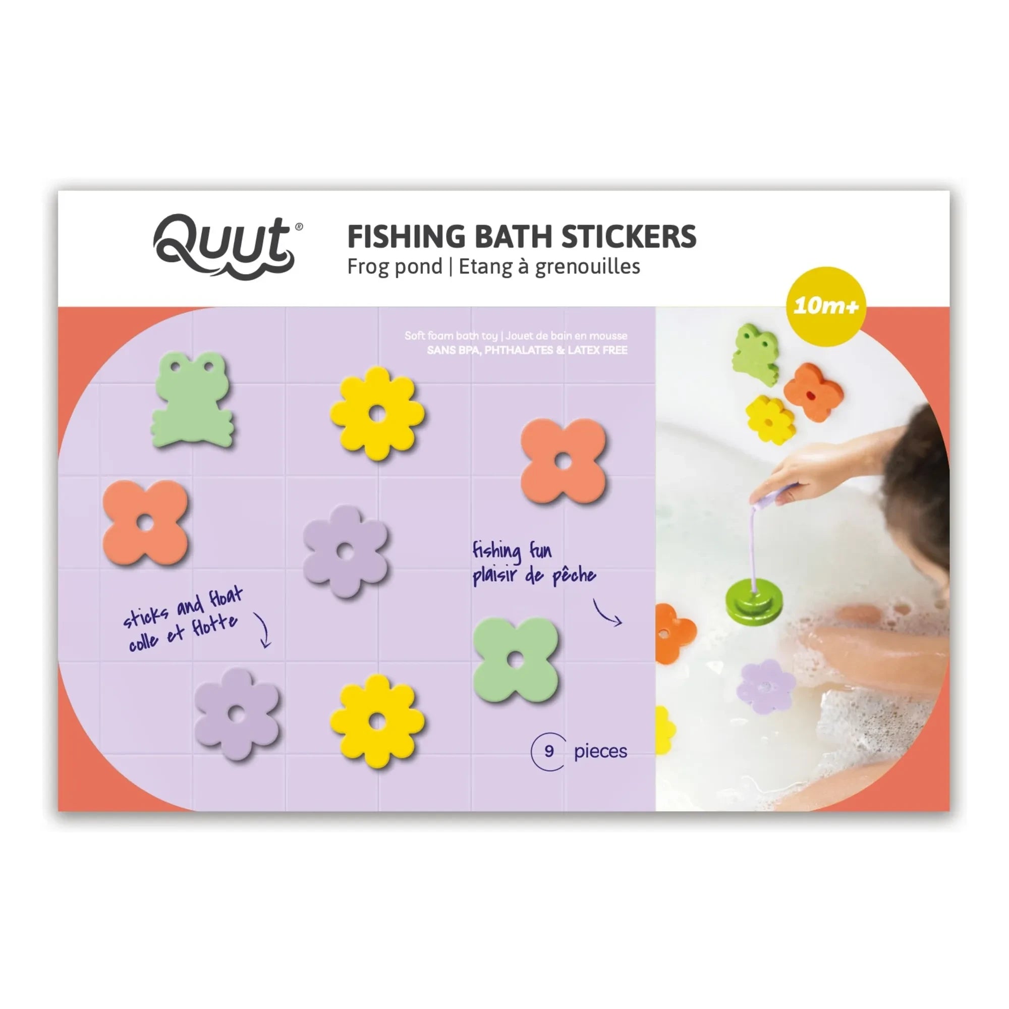 Quut - Juego de caña de pescar para bañera Frog Pond | Verde