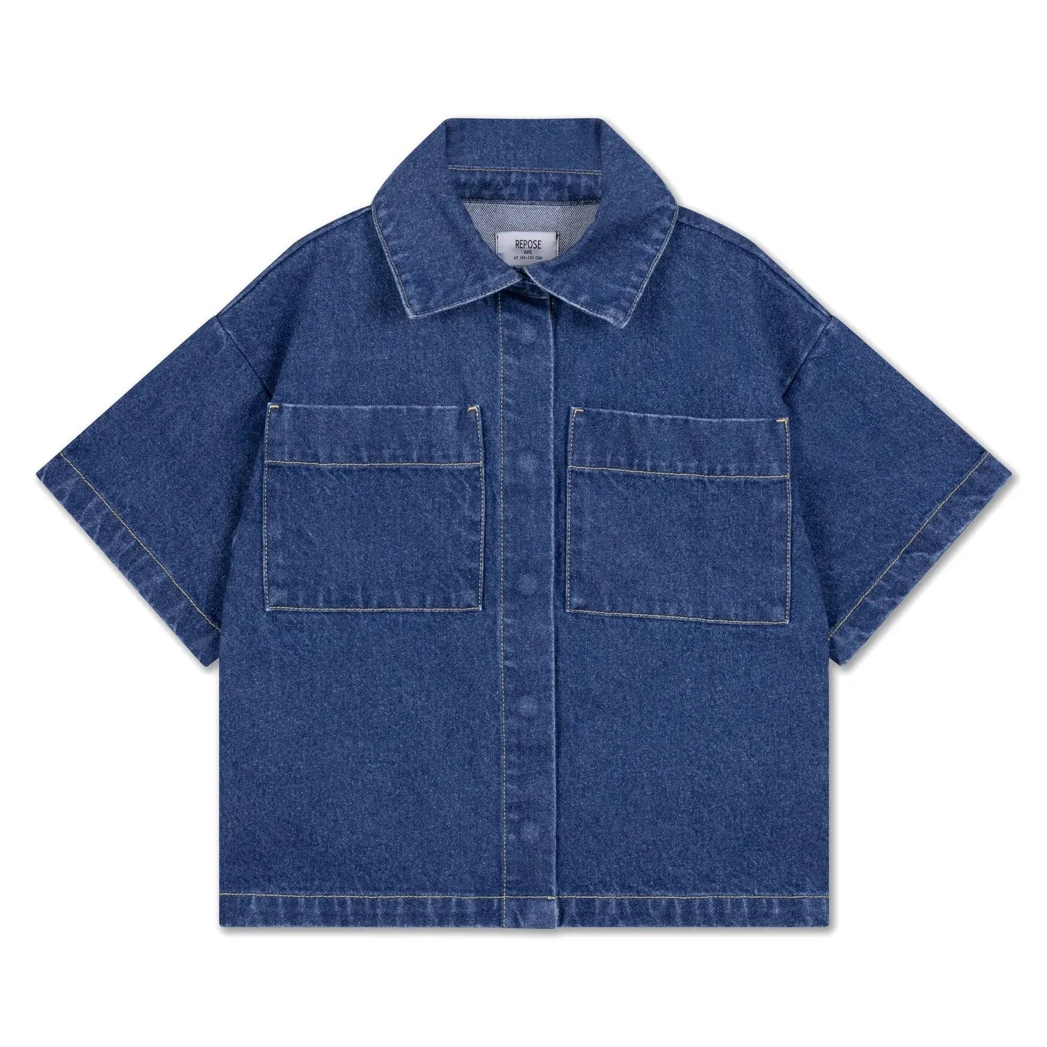 Repose AMS - Camisa vaquera de algodón orgánico | Azul