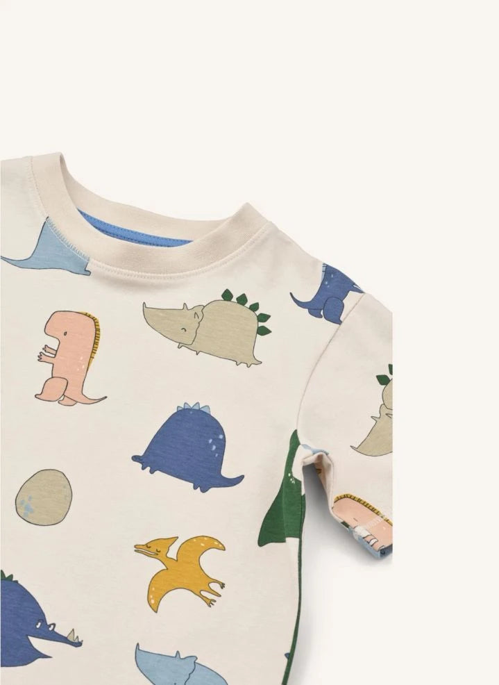 Liewood - Francis Dinosaurs Camiseta de Algodón Orgánico | Color Arena