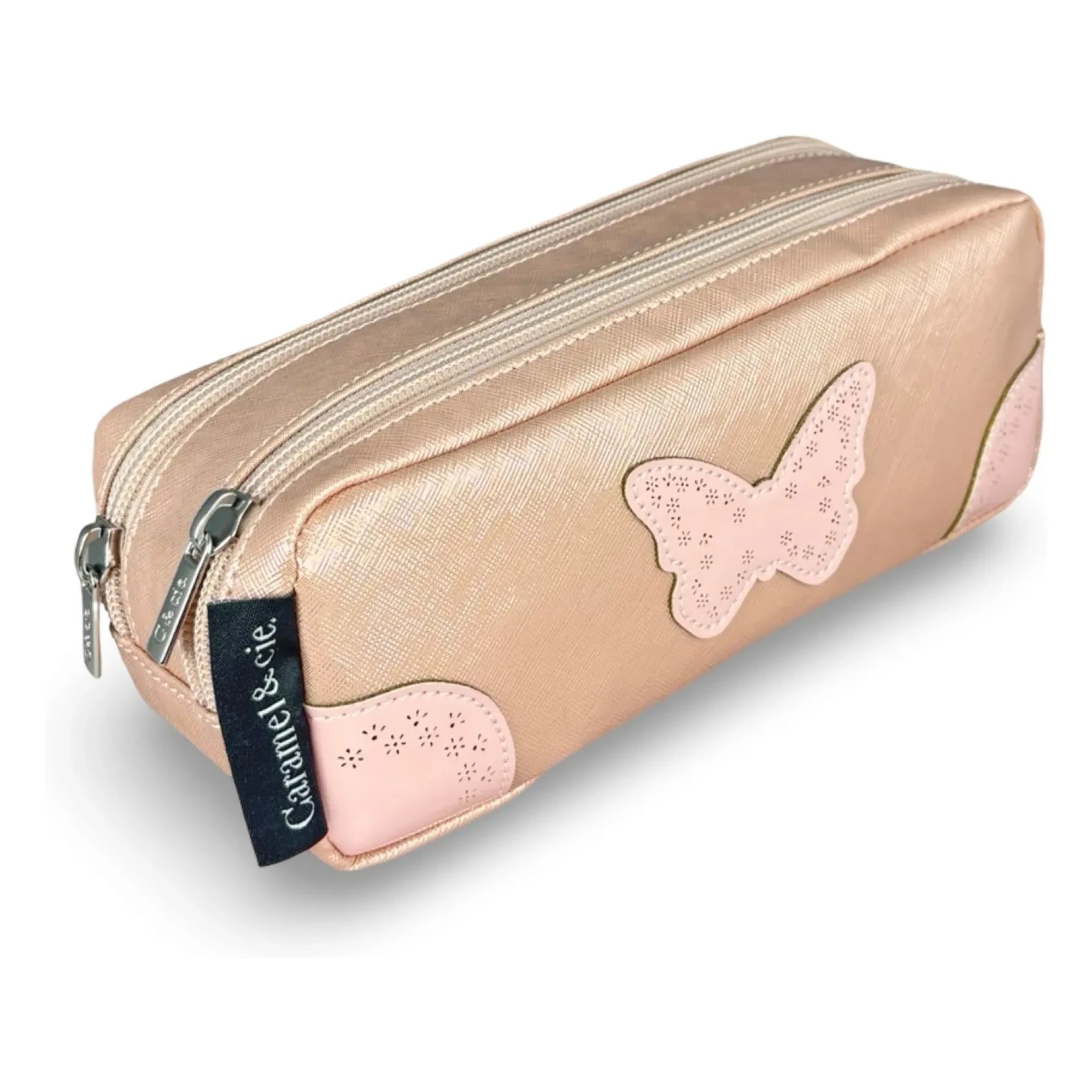 Caramel & Cie - Estuche Doble Oxford | Rosa empolvado