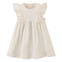 Gingersnaps - Vestido con volantes y bordados Elowyn | Crudo
