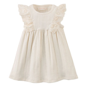 Gingersnaps - Vestido con volantes y bordados Elowyn | Crudo