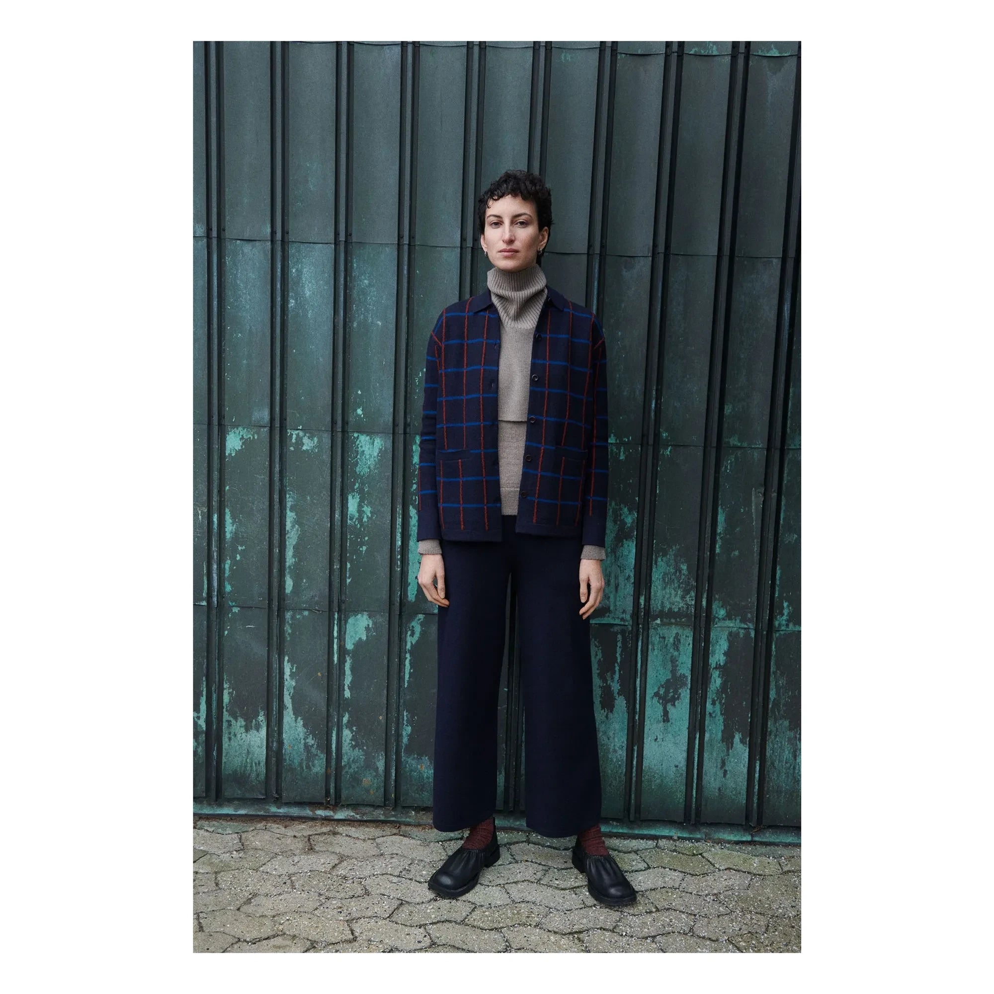 FUB - Pantalones de lana merina - Colección de mujer | Azul marino
