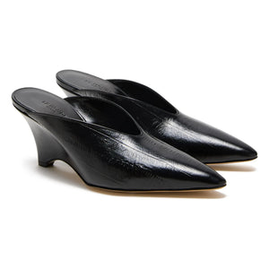 Le Monde Beryl - Victoria Mules de Piel | Negro