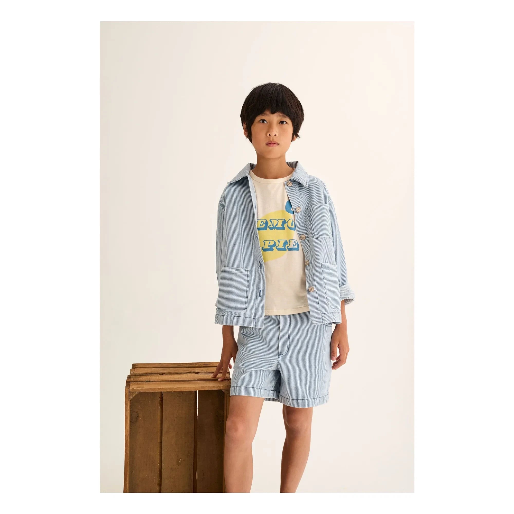 Cozmo - Sobrecamisa vaquera de rayas Ridge | Azul claro