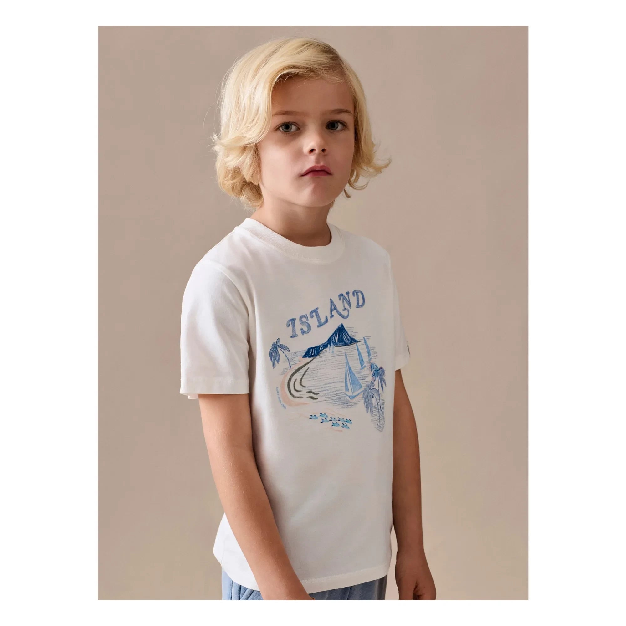 Bonpoint - Camiseta de algodón orgánico Thibald | Crudo