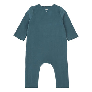 Gray Label - Pijama de algodón orgánico de manga larga | Azul pavo real