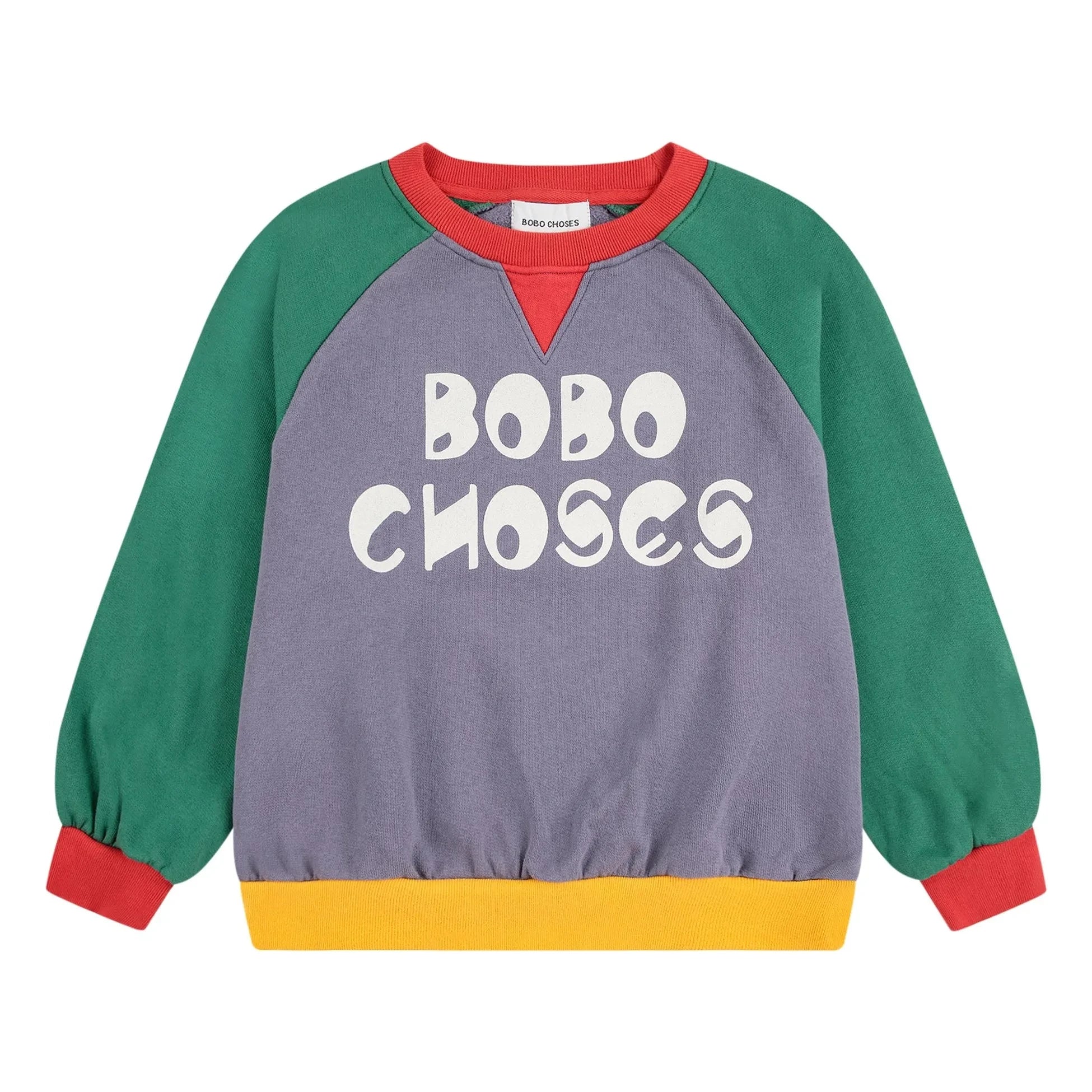 Bobo Choses - Sudadera de algodón orgánico con bloques de color | Malva