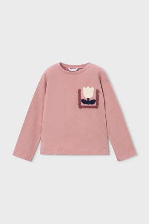 Blusa de manga larga de algodón para niños Mayoral