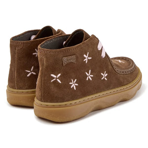 Camper - Botas Kiddo con cordones florales | Marrón