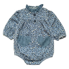 Louis Louise - Sylvette Leopar Denim Tulum | Açık Mavi