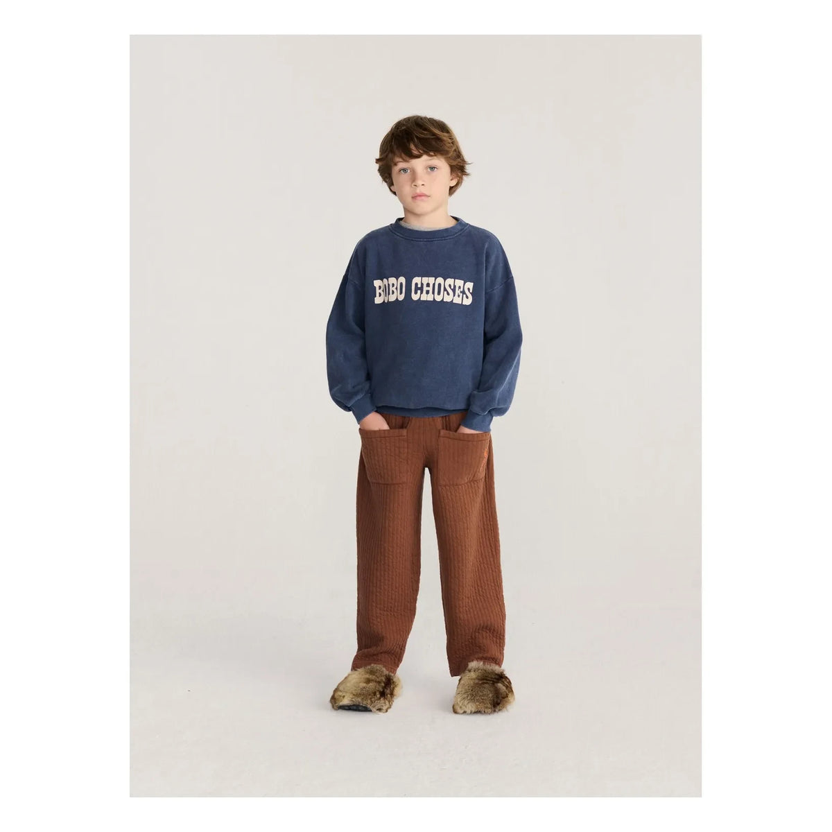 Bobo Choses - Jogger Acolchado de Algodón Orgánico | Marrón