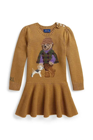 Vestido acampanado de algodón Polo Ralph Lauren
