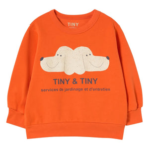 Tinycottons - Dogs Tiny & Tiny Sudadera de Algodón Orgánico | Naranja