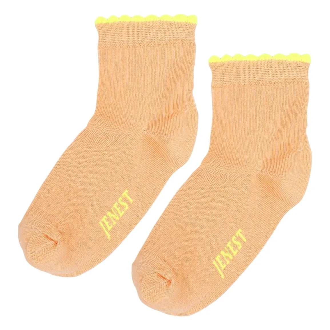 Jenest - Calcetines Fancy Festoon Algodón Orgánico | Albaricoque