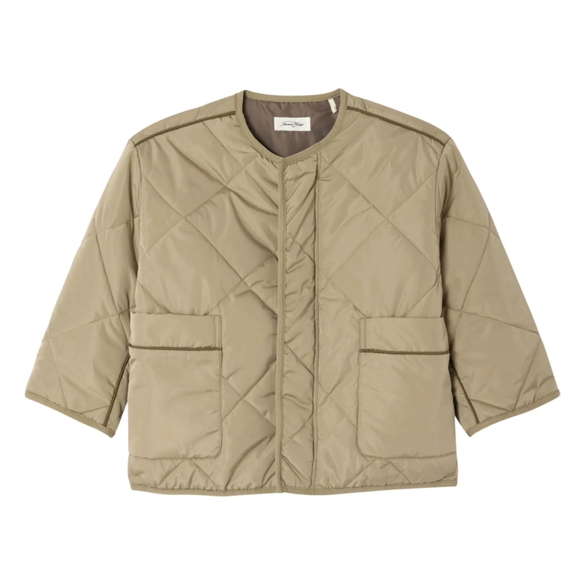 American Vintage - Vowbay Chaqueta Acolchada Repelente al Agua de Fibra Reciclada | Caqui