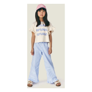 Mipounet - Pantalón Sia a rayas | Azul claro