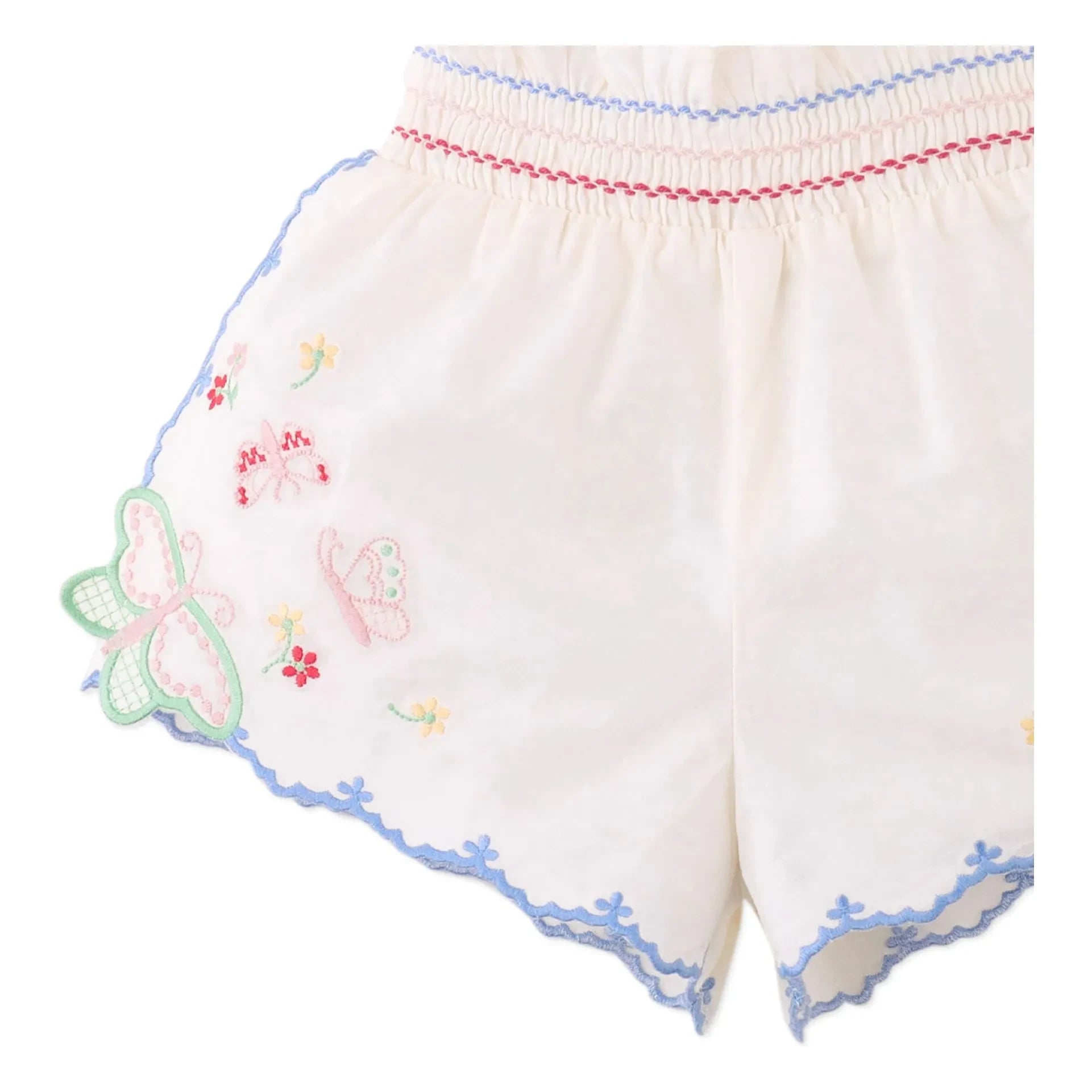 Gingersnaps - Jisoo - Short bordado para bebé | Blanco