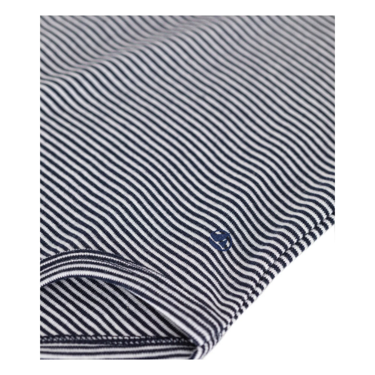 Petit Bateau - Polo body de algodón orgánico a rayas | Azul marino