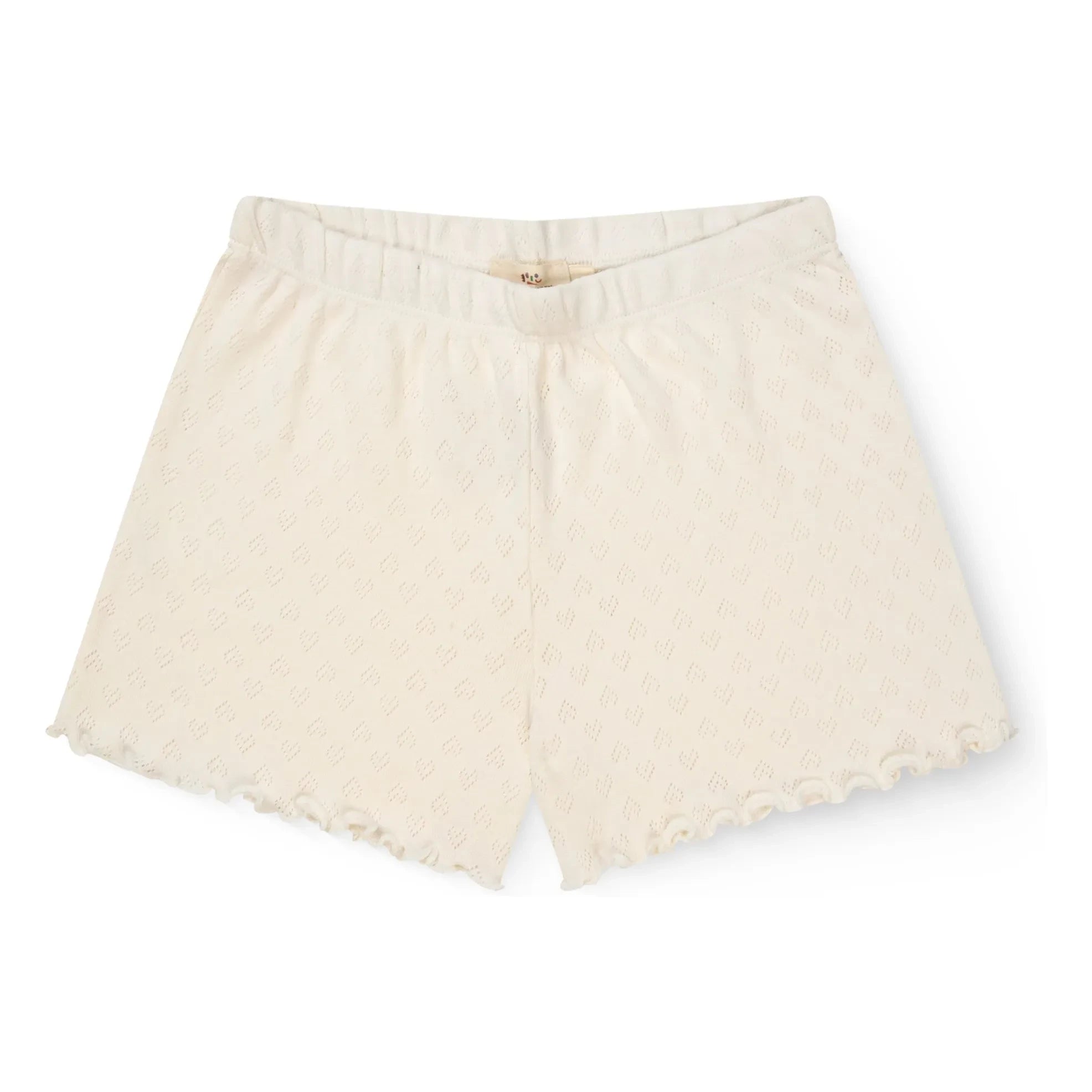 Copenhagen Colors - Pantalones Cortos de Algodón Orgánico Calado | Crema